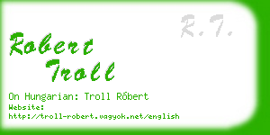 robert troll business card